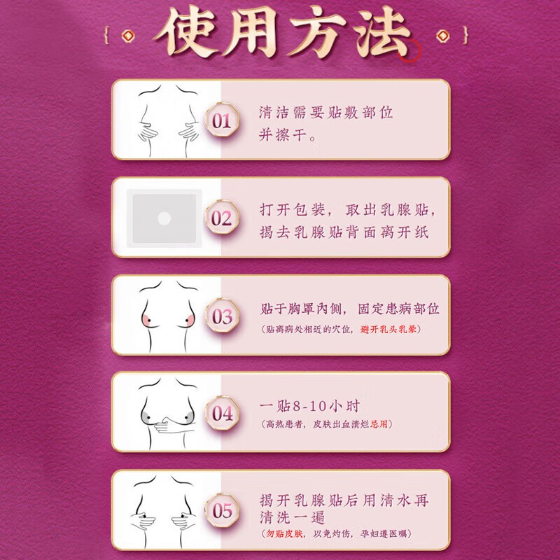 仁和乳腺贴缓解乳房胀痛辅助乳腺散结可搭疏通硬块囊肿结节乳腺增生贴 【80%实惠装】三盒12贴