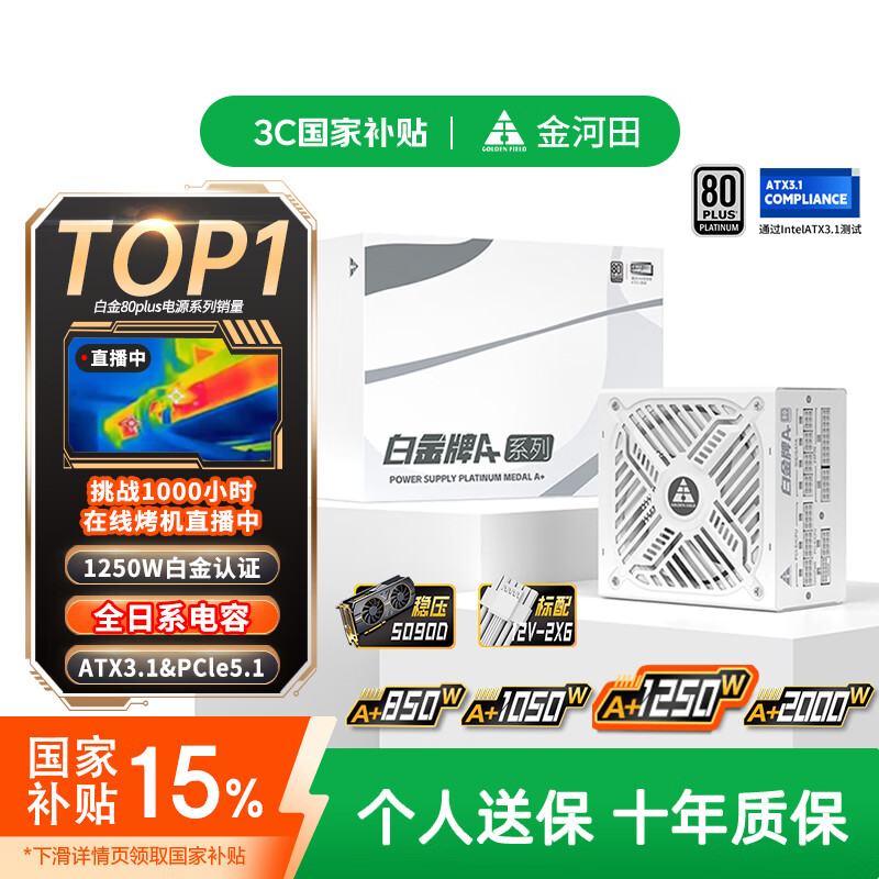 ����� �׽�A+��Դ 1250W ȫ�װ� ATX3.1 �׽���֤ ��ϵ����