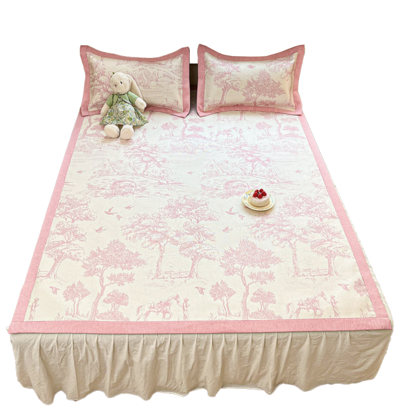 九洲鹿涼席冰絲席夏季席子1.5米夏天冰絲床單軟涼席學(xué)生宿舍涼墊