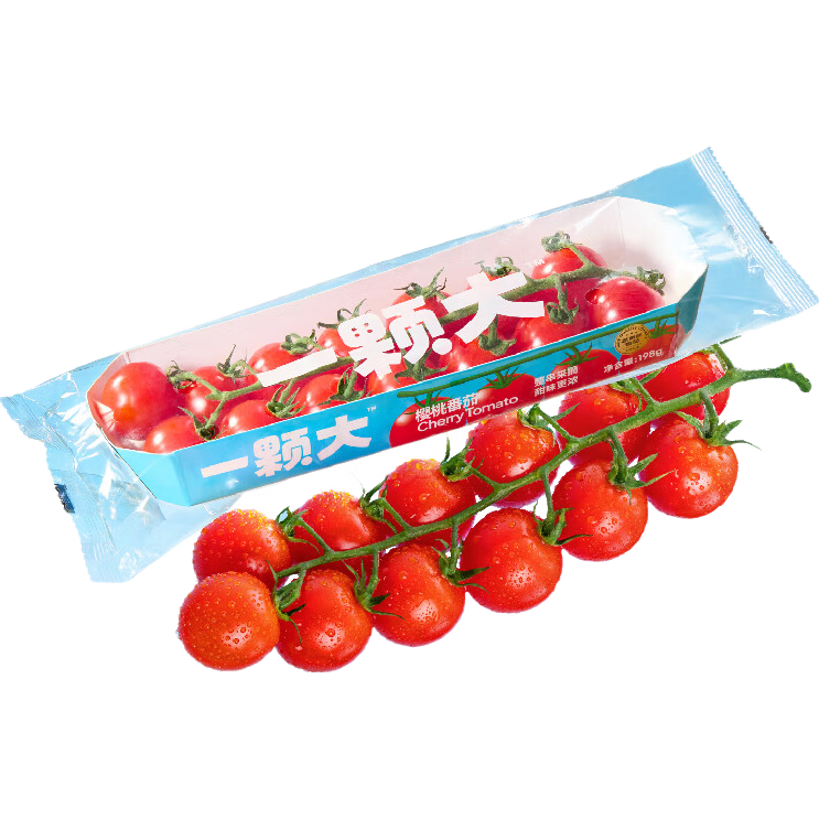 京鲜生&一颗大樱桃串番茄 生鲜西红柿净重198g 8礼盒 源头直发包邮 99.9元