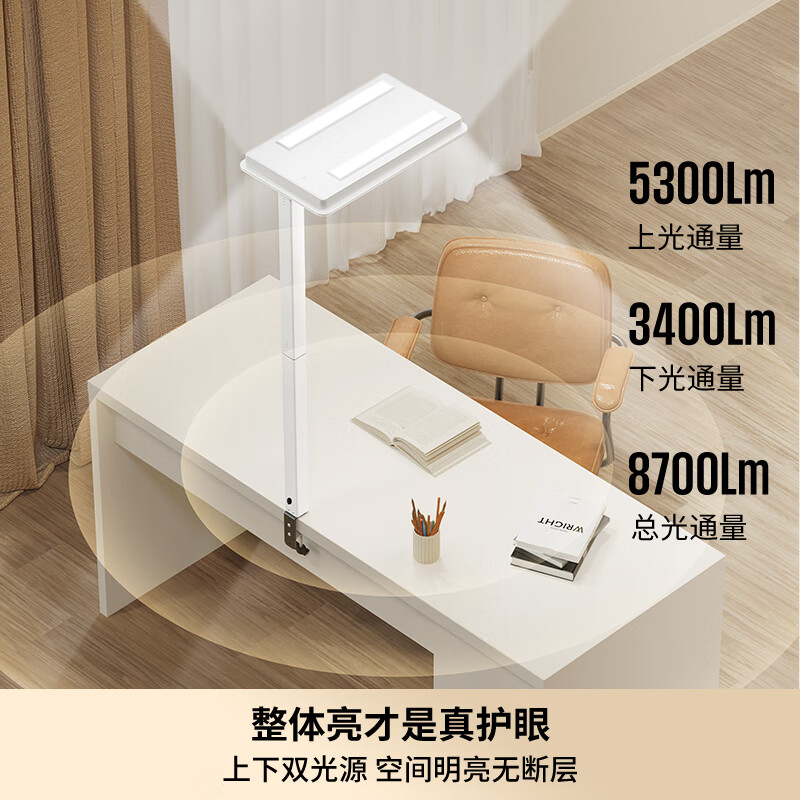 西屋（Westinghouse）逐光护眼灯大路灯儿童学习全光谱台灯学生阅读专用桌面夹式灯Z WWZ100