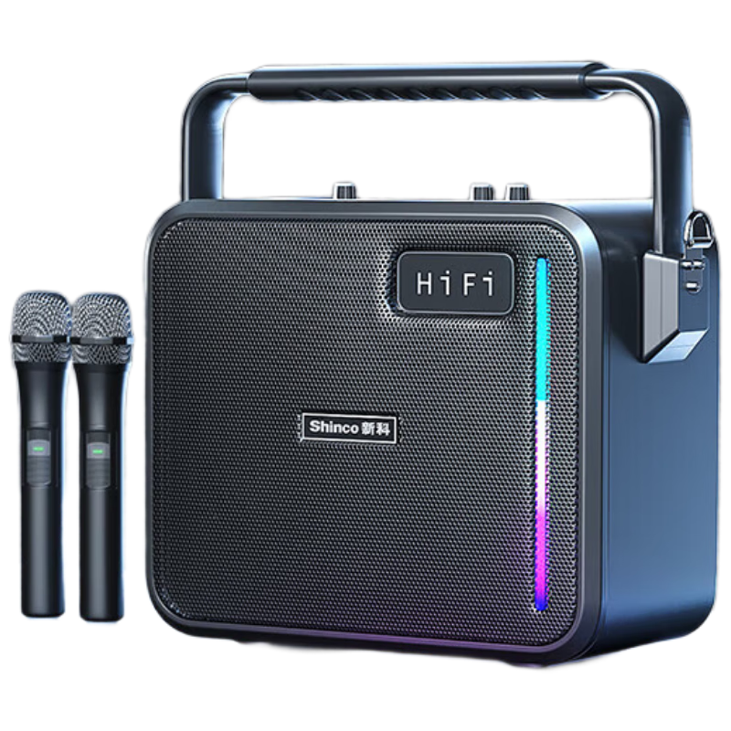 新科A6廣場(chǎng)舞音響戶(hù)外音箱k歌便攜式 藍(lán)牙收款大功率大音量重低音炮家用移動(dòng)播放器 雙話(huà)筒