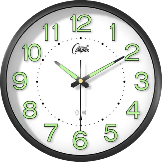 ����˿�粨���Զ���ʱ������������ʱ�ӱ���ǽ 2037 ҹ���ɫ��35cm�� 175Ԫ