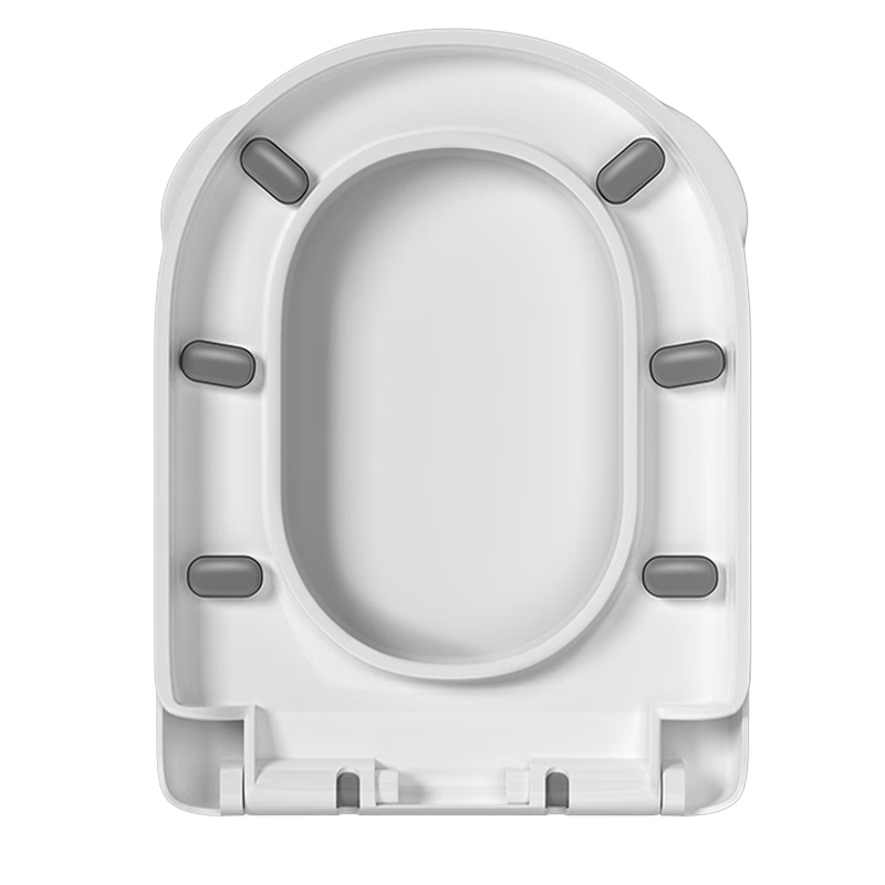 松鲸马桶盖通用加厚坐便器盖子家用抗断老式抽水马桶座圈配件轻音盖板 U型金属底座快拆