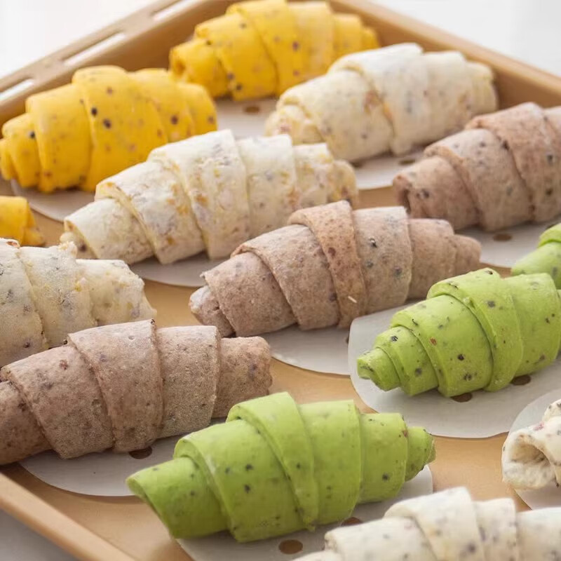 山东藜麦粗粮牛角馒头包儿童孕妇健康代餐主食品0添加早餐半成品 【5味混合】藜麦牛角馒头1袋