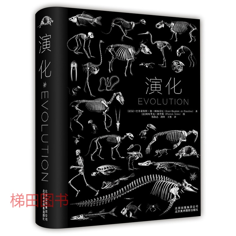 演化 法国自然历史博物馆 动物骨骼标本书黑白摄影艺术画册集 自然科普图鉴 Evolution中文版