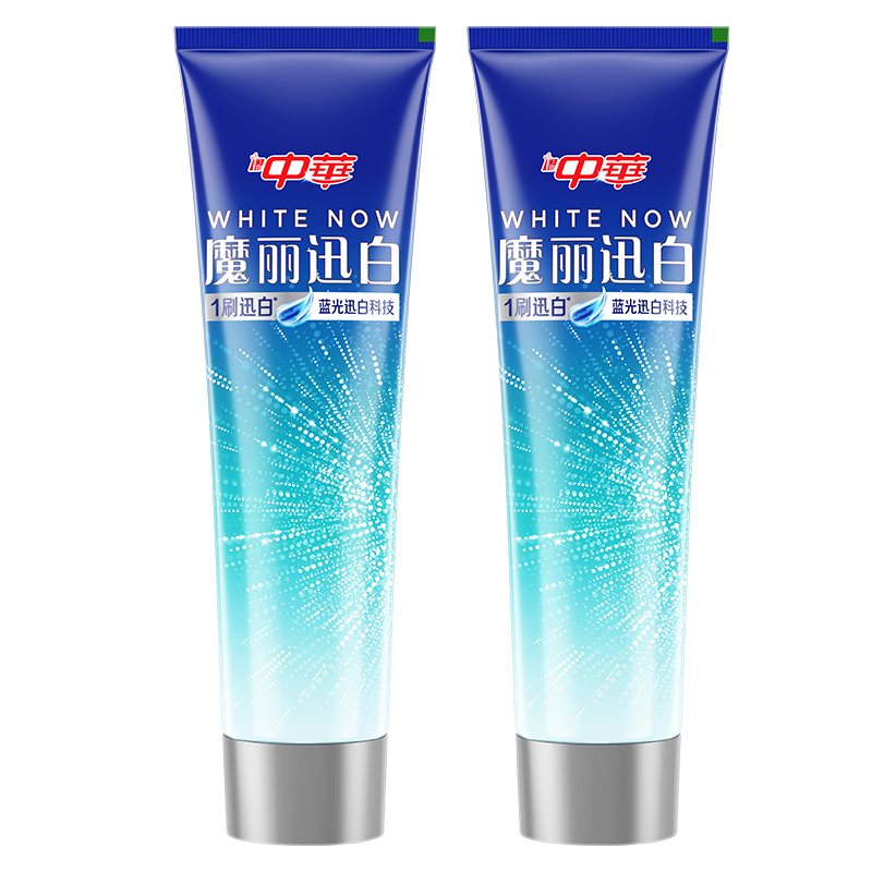 【准新品】中华 魔丽迅白牙膏 超值礼盒装 酷爽薄荷 170gx2支（新老包装随机发货）