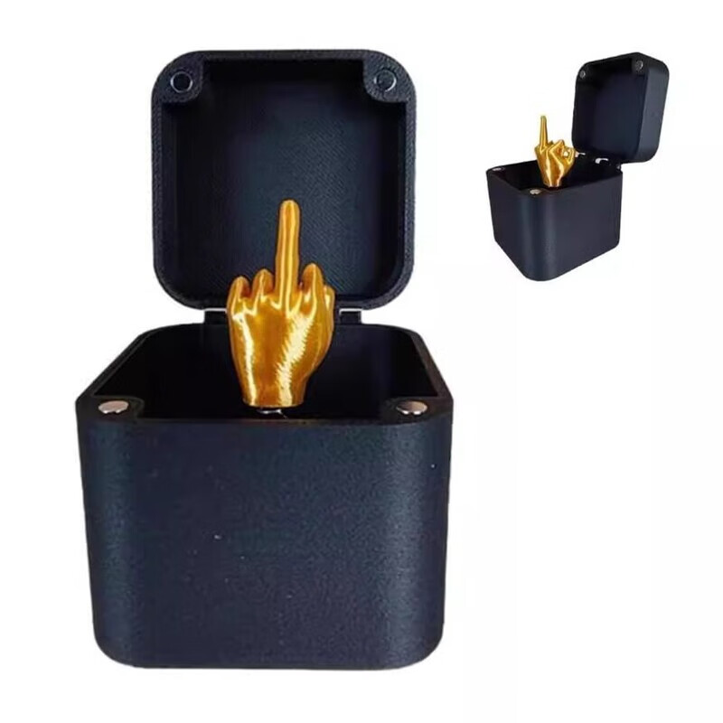 愚人節(jié)小道具惡搞中指亞馬遜盒整人玩具Middle Finger in a Box 惡搞中指