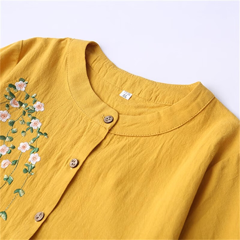 俞兆林(YUZHAOLIN)母亲节妈妈夏装套装新款洋气衣服中老年女装奶奶装短袖T恤衫两件 黄色套装 3XL (建议120-135斤)
