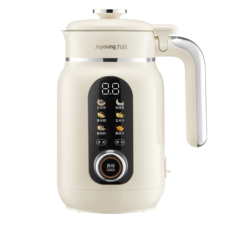 九阳25年新款1L豆浆机变频轻音1-4人用古法浆免过滤自清洁家用全自动多功能榨汁破壁机D5