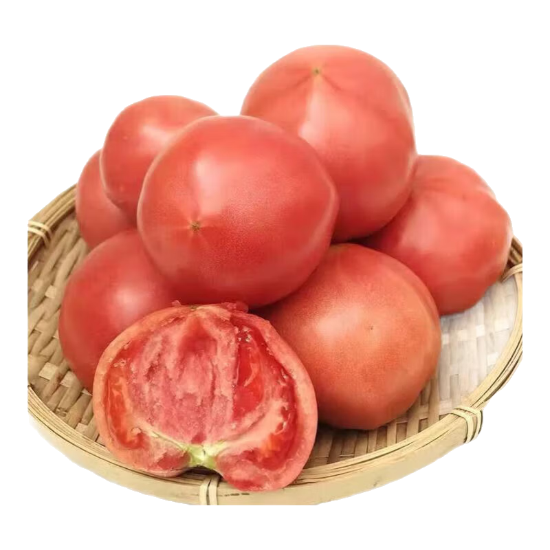 【超市精选】山东沙瓤水果西红柿新鲜番茄蔬菜减肥单果100g起 西红柿中大果 1斤 净重