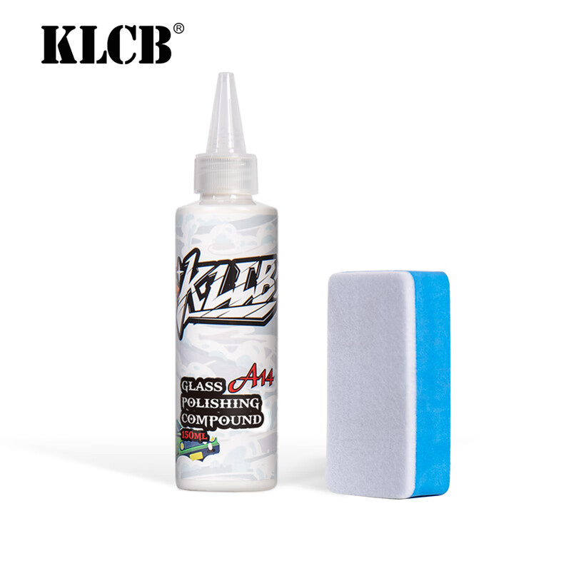 KLCB苛力汽車玻璃拋光粉新升級氧化鈰去油膜水激活鍍膜水漬輕微劃痕拋光液 A14玻璃拋光劑 150ml 1瓶