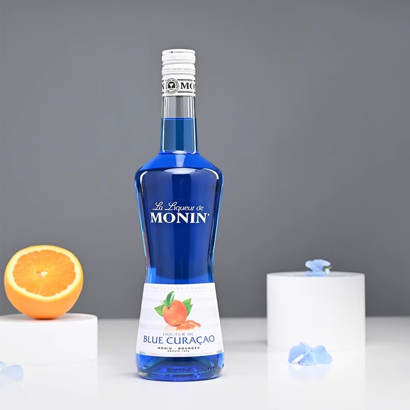 莫林蓝柑风味利口酒 700ml瓶装洋酒力娇酒调制配制莫吉托 酒精量20% 蓝柑风味