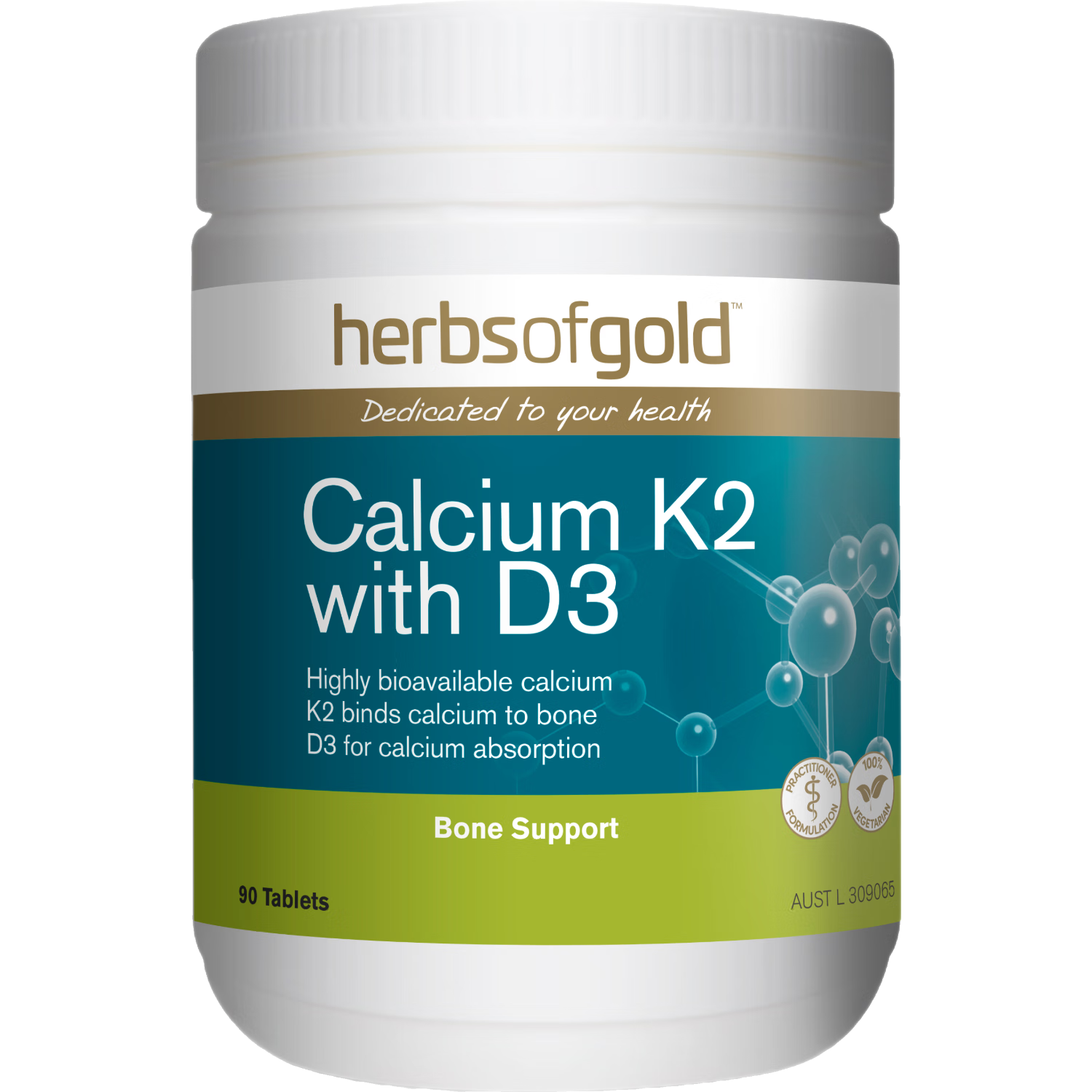 HerbsofGold孕婦有機(jī)鈣片含海藻鈣+檸檬酸鈣特添維生素D3+K2和麗康 澳洲進(jìn)口 【90粒】