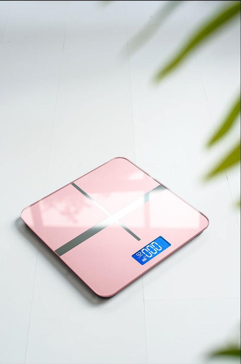 【厂家直发】体重秤家用秤人体称体重计重秤 玫瑰金（1个装） 26*26电池款 京东折扣/优惠券