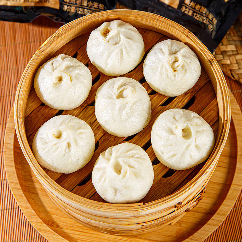 舒味思小笼包半成品嵊州风味速冻早餐老面速食馒头鲜肉包子儿童早点食品 【50个】鲜肉小笼包125g*10包