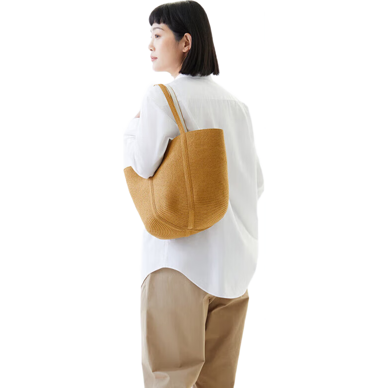 MUJI ֽ��ˮͰ״��֯б��� ���ذ��� �¿� ʵ�� ʥ������ 55Ԫ