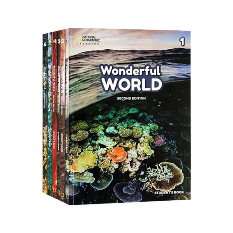 【原版进口】 美国地理英语教材 Wonderful World 123456年级别 缤纷世界第二版 小学英语教材 2级别 学生书+练习册(小学2年级) 国家地理第二版