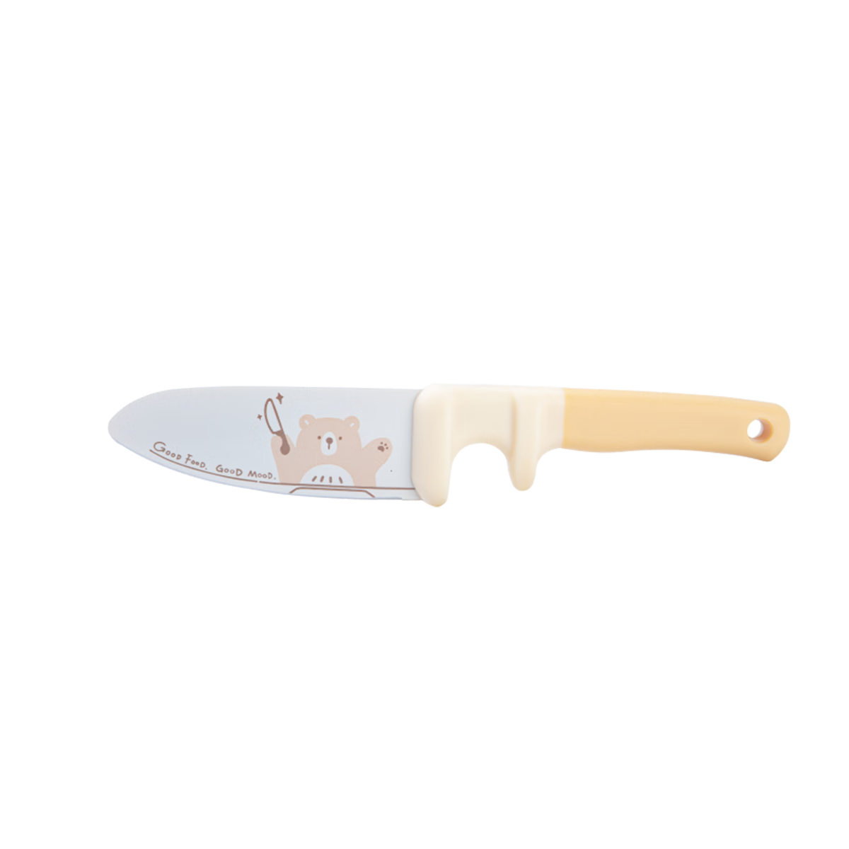 樹(shù)可兒童刀具不傷手無(wú)開(kāi)刃圓頭學(xué)生專用安全護(hù)手切菜水果刀塑料帶刀套