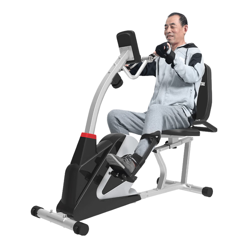 水晶(CRYSTAL)中老年人臥式健身車康復(fù)訓(xùn)練腳踏車腦梗偏殘疾人癱患者訓(xùn)練器材 【五功能包安裝】主機(jī)+手腳+高拉