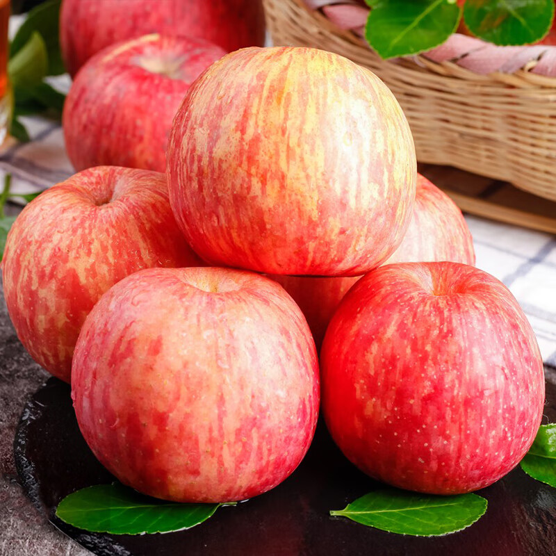 冉沃优选陕西洛川红富士苹果当季新鲜水果脆爽多汁果肉细腻源头直发整箱 净4.5斤品质大果  80-85mm果径