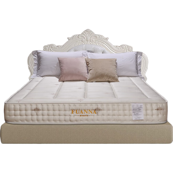 富安娜床垫 罗纳河 3D透气棉天然乳胶 独立弹簧床垫 1.5*2米软硬适中