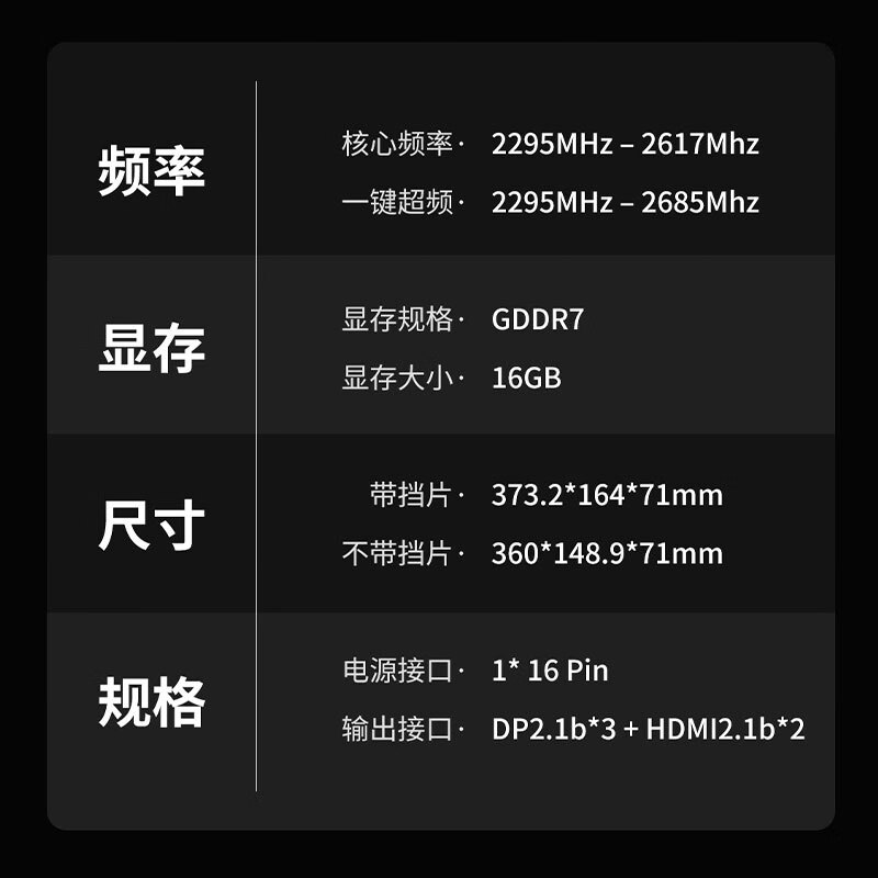 七彩虹(Colorful)iGame GeForce RTX 5080 Vulcan OC 16GB GDDR7 DLSS 4.5 火神 OpenClaw小龙虾电脑显卡