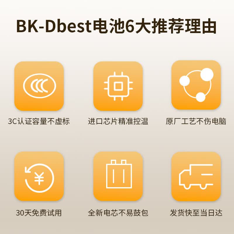 BK-DBEST适配HP惠普笔记本电脑电池 惠普星14/15系列 HT03XL TPN-Q207 Q208 Q209 C135 C139 3C认证电池 HT03XL 惠普星14-CE1008TX