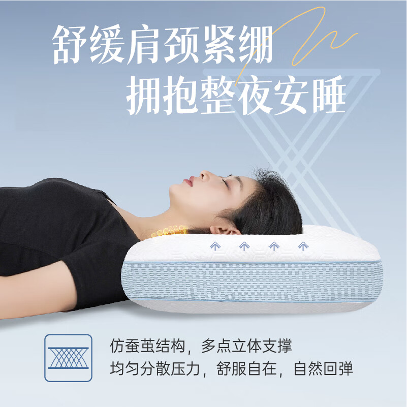 眠虫珠峰A灰色5层枕芯14CM高低可调节舒适透气可水洗成人家用侧睡眠虫