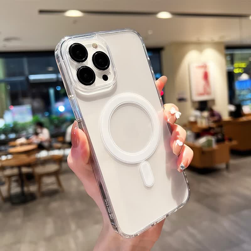 铂呐苓苹果17手机适用16pro磁吸透明壳保护套magsafe软硬壳iPhone17promax16e充电壳超薄气囊防摔手机壳 16pro 透明磁吸保护壳
