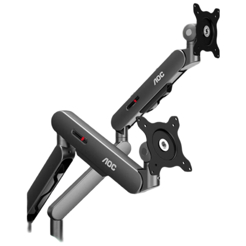 AOC双屏显示器支架一拖二 机械臂 显示器支架臂 显示器支架双屏 显示屏幕支架AM420PLUS（灰色）