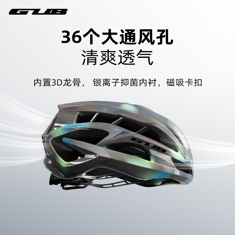 GUB SV6plus骑行头盔3D龙骨公路山地自行车轻量男女装备安全帽 3D龙骨/哑黑 M码（头围56-58cm）