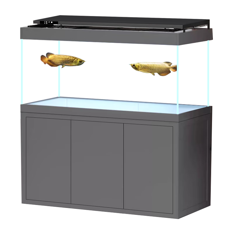 江彩缸內(nèi)無管件卓底濾魚缸客廳2025新款寧無管道靜音魚缸大中型定制 長180x寬60x缸75x柜85x總高166cm