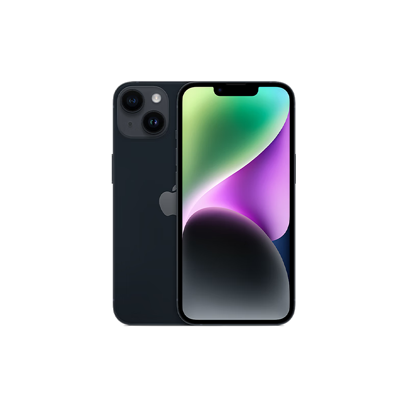 Apple 苹果 iPhone 14 (A2884) 128GB 午夜色 支持移动联通电信5G 双卡双待手机