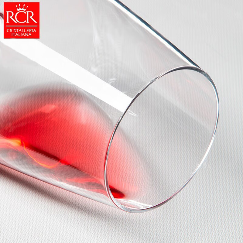 RCR意大利进口水晶红酒杯套装家用轻奢高级感葡萄酒高脚杯乔迁礼物 斜口醒酒器+高脚杯 463ml 6只
