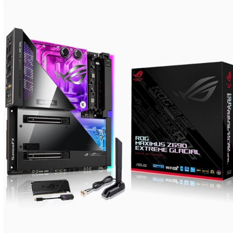 华硕（ASUS）ROG MAXIMUS Z690 EXTREME GLACIAL主板支持12-14代水冷