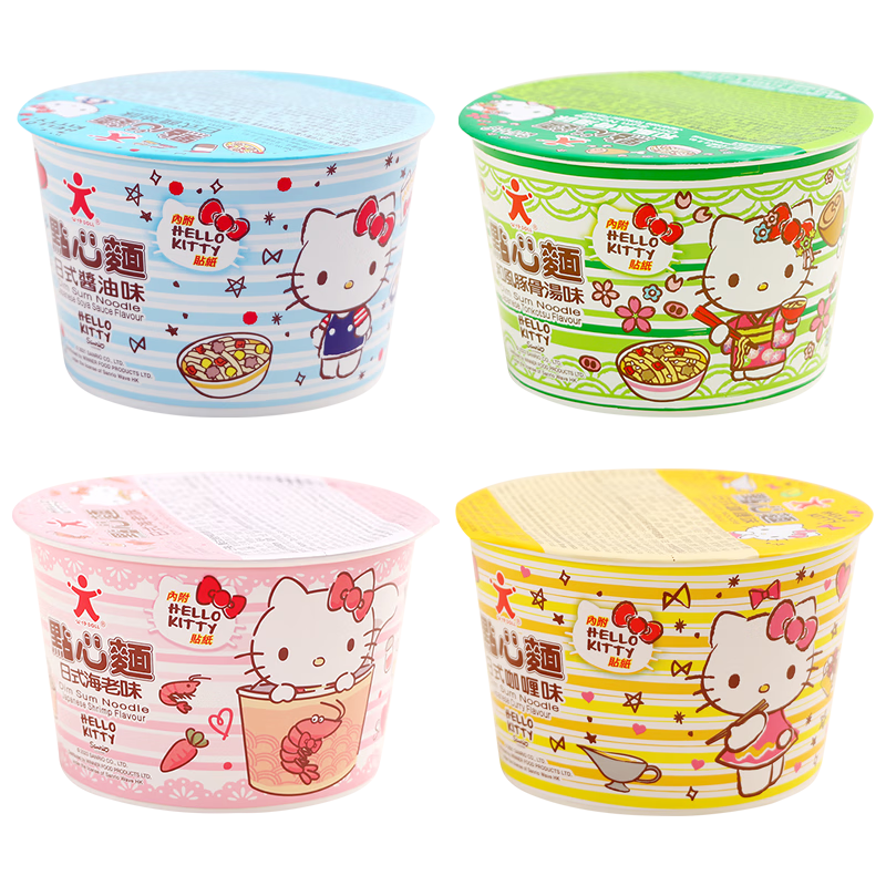 ���ڲ���������HelloKitty������ �ɰ����㱭װ���� ��ʹ�����ҹ��ʳ������ ������װ33g*4��20.5Ԫ