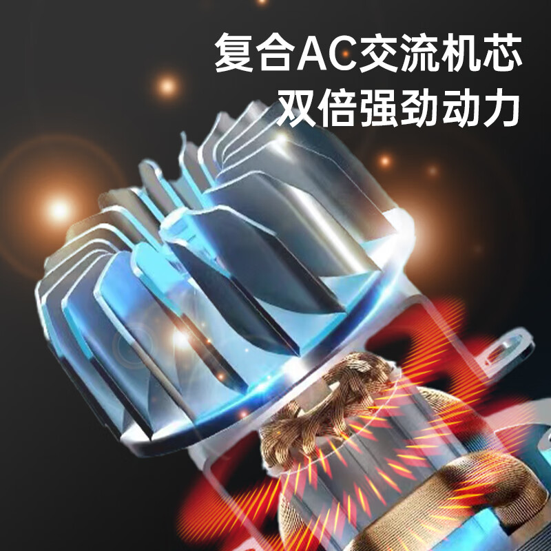 诺美丝吹风机家用负离子大功率不伤发电吹风发廊理发店专用吹风筒速干 旗舰版纯铜AC电机 灰【家用】