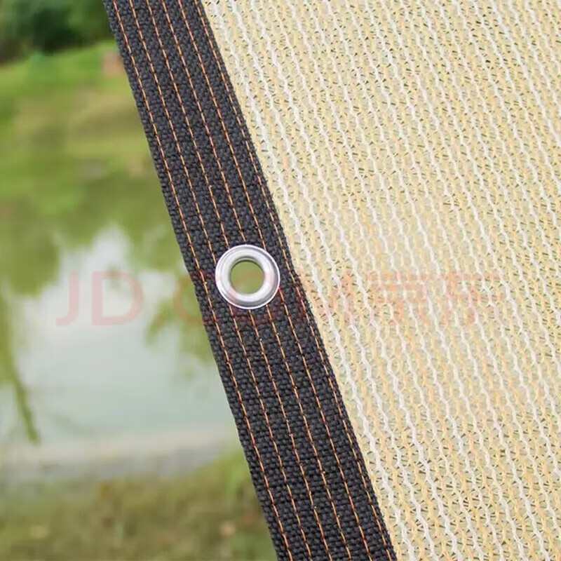 良爽米黄色遮阳网防晒网楼顶隔热阳光房阳台庭院加密加厚植绿植遮阴网 10米宽20米长全新料加厚遮阳98%