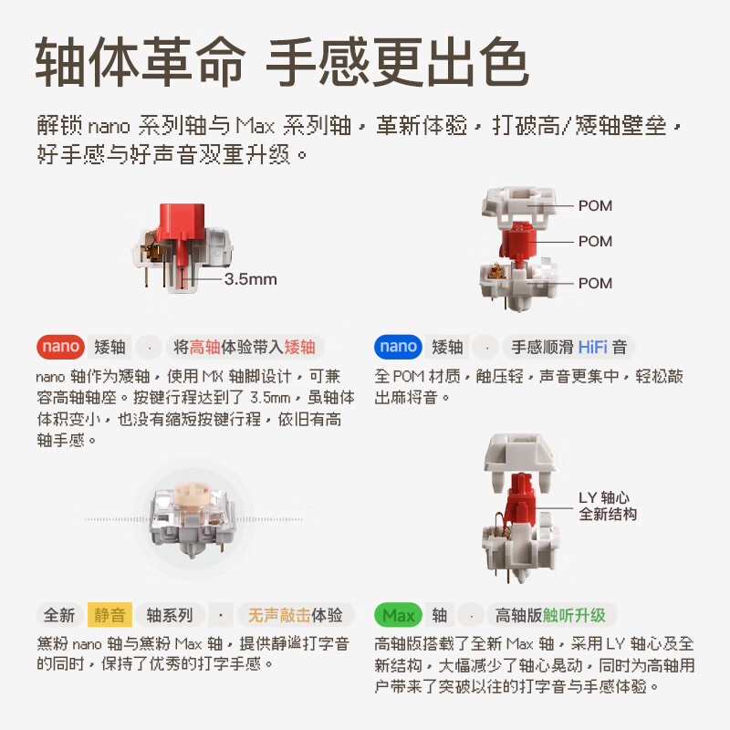NuPhyKick75矮轴键盘 无线三模gasket客制化电竞游戏RGB灯效全键热插拔 nano静音轴笔记本电脑办公专用 单键盘 黛粉轴-静音轴-42gf nano轴-矮轴