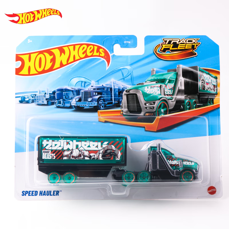 風(fēng)火輪(HOT WHEELS)軌道運輸車(chē)系列合金小車(chē)男孩兒童玩具車(chē)賽車(chē)變形金剛擎天柱拖車(chē) 歐翼高速運輸車(chē)