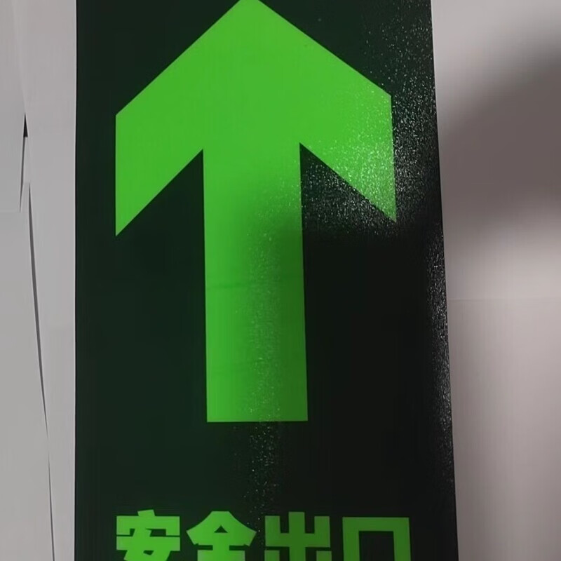 地贴超亮指示牌应急疏散标识夜光消防贴纸地面导向箭头 5张普通版直行