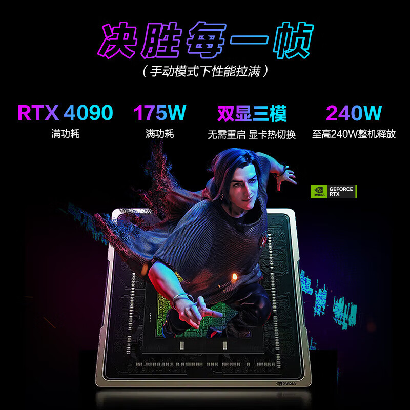 ROG枪神8 Plus超竞版华硕笔记本电脑二手 电竞游戏本 2.5K星云屏240HzP3广色域98新 枪神8P超竞版i9-14代-4090-64G+2T
