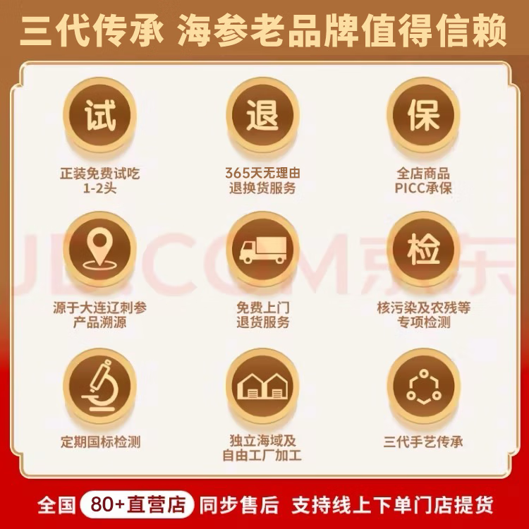 张奶奶 大连冷冻即食海参礼盒非干货辽刺参高品质生鲜礼盒过年送礼 1500g 【45-55头实惠小头礼盒】