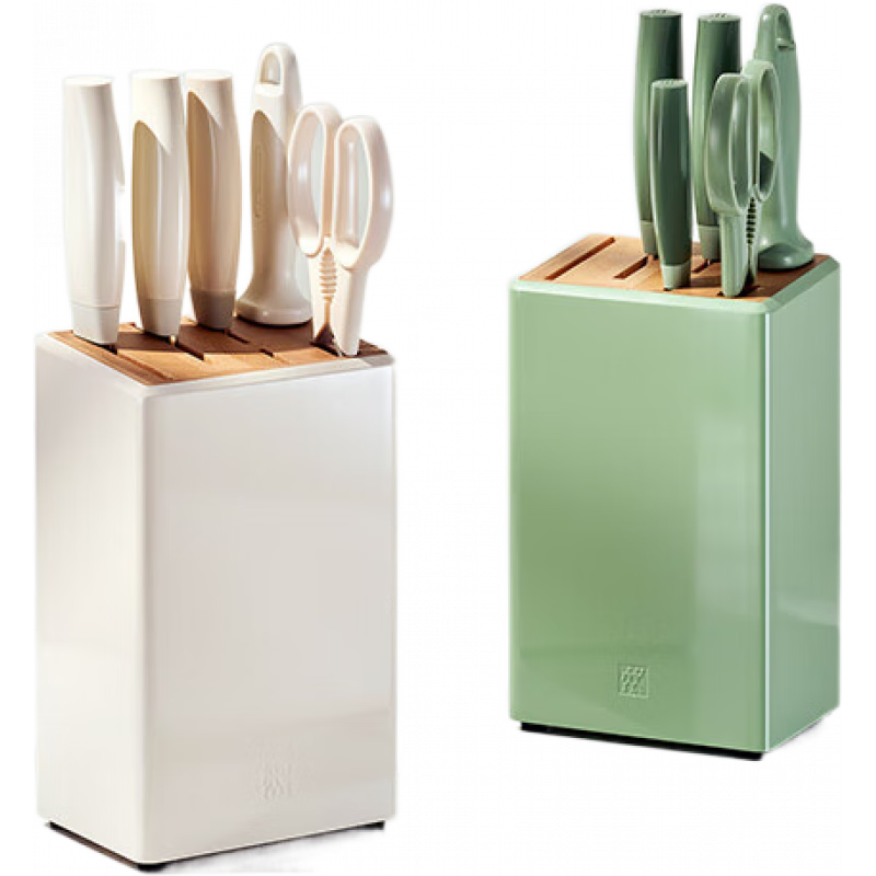 雙立人（ZWILLING）德國(guó)NowPro鈦金刀具套裝廚具廚房家用不銹鋼菜刀切片刀 白色 60°以上 18cm 134mm