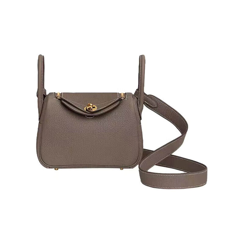 愛(ài)馬仕（HERMES）女包Lindy Mini 19金扣琳迪包小牛皮手提包單肩包斜挎包經(jīng)典 18大象灰預(yù)售