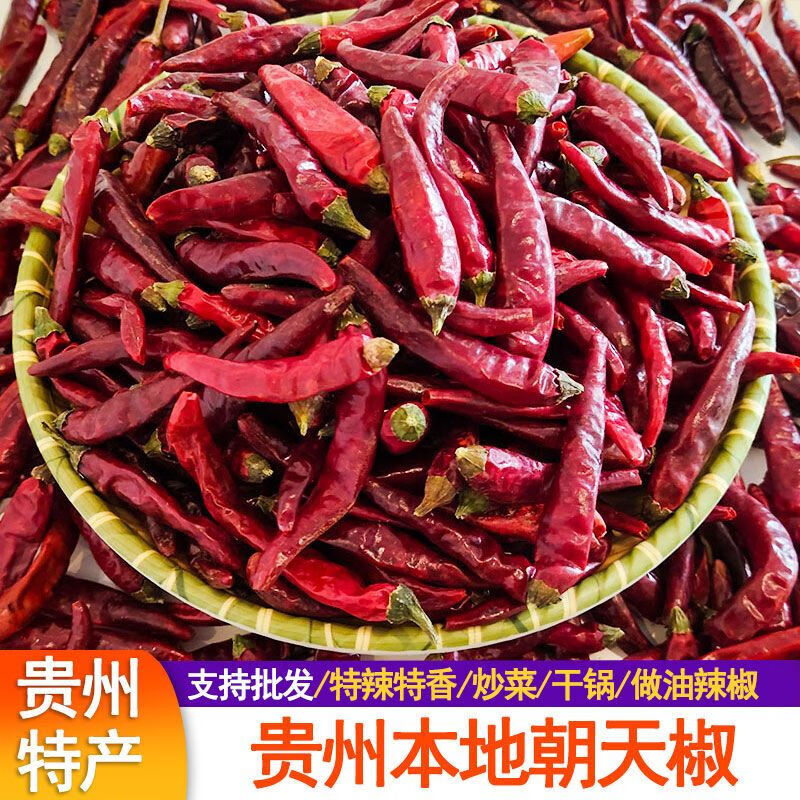 正宗貴州干辣椒二荊條辣椒微辣特香干貨小米辣子彈頭燈籠椒超香 500g 特辣特香小米辣【一斤】