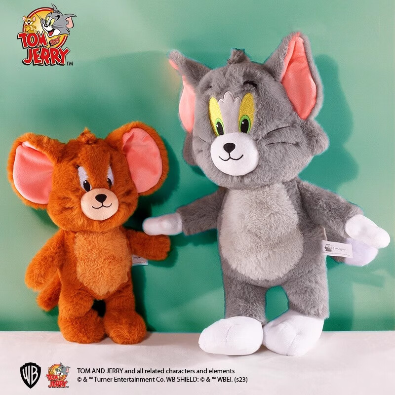 猫和老鼠桌面摆件娃娃汤姆公仔治愈安抚柔软玩偶节日礼物可爱礼物 杰利鼠经典豪华版(25cm)