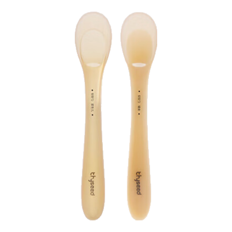 世喜勺子硅胶勺婴儿辅食勺宝宝辅食工具新生儿果泥米粉勺便携儿童餐具 软软勺+安抚AIR超轻款（0月+）