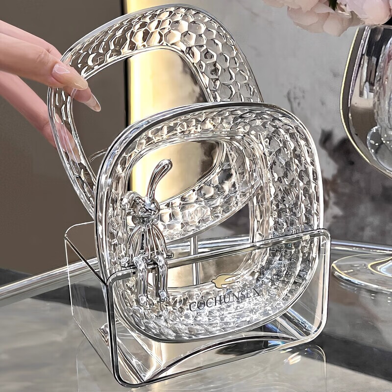 PWDDH德国吐骨碟餐桌垃圾盘碟吐骨碟家用骨碟骨头碟创意新款菜碟小盘子 15_15（4只装 透明银）